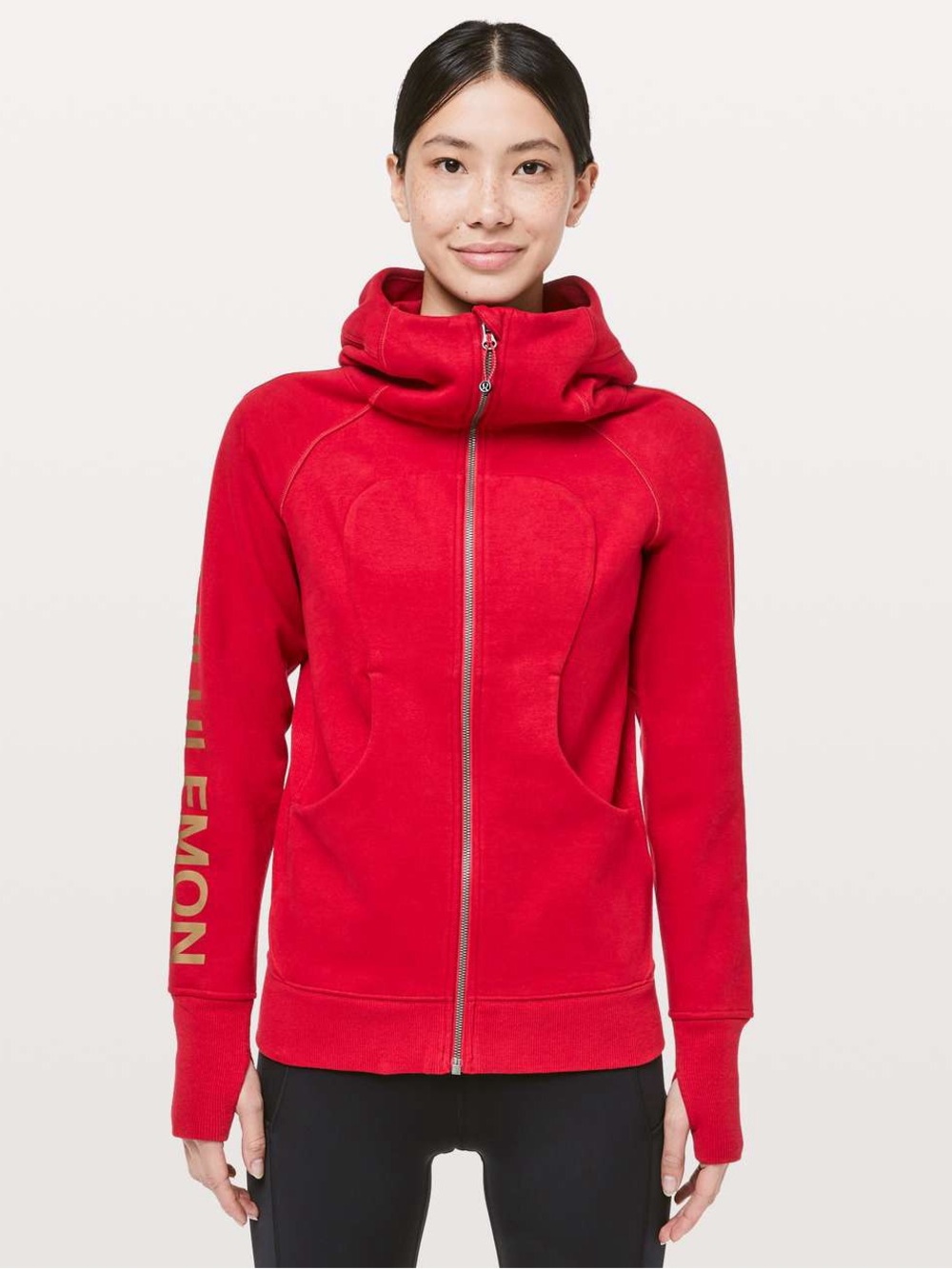 Lululemon Scuba Hoodie Classic Cotton Fleece *Lunar New Year Dark Red